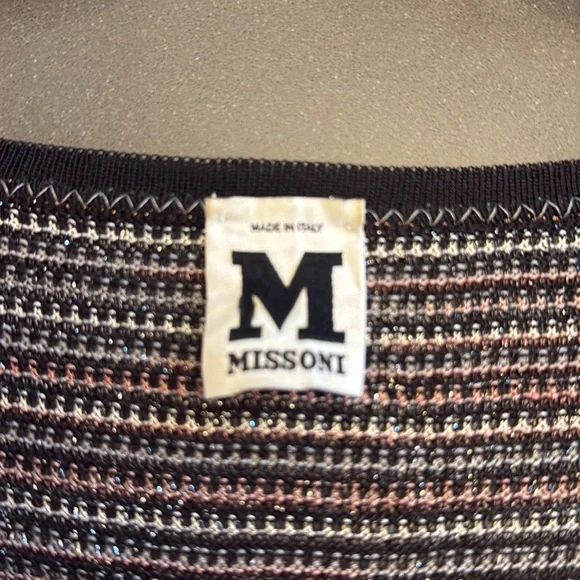 Missoni Black and Gray V-Neck Sheath Dress - Picture 2 of 3